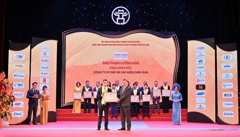 CADI-SUN và Tổng Giám đốc Phạm Lương Hòa nhận Bằng khen của UBND TP Hà Nội 