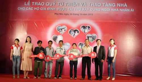 Quỹ từ thiện CADI-SUN trao 5 nhà Nhân ái tại tỉnh Phú Yên