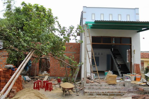 Hình ảnh xây nhà nhân ái tại tỉnh Bình Định